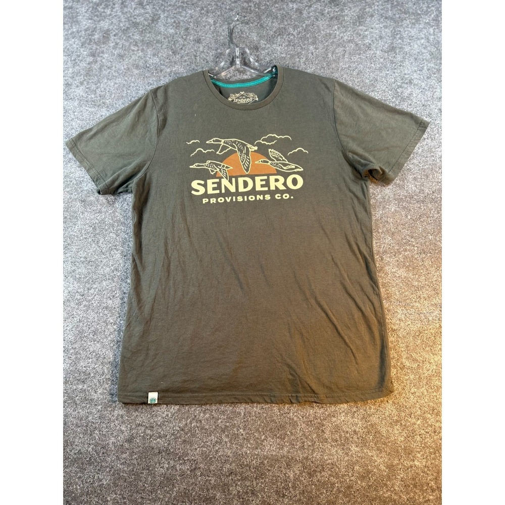 Sendero‎ Provisions Co. Graphic T-Shirt Mens L Olive Green Crewneck Streetwear